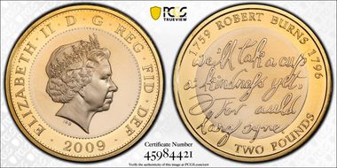 2009 £2 S-K24 Robert Burns PR69DCAM