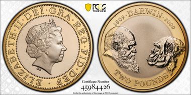 2009 £2 S-K25 Charles Darwin PR69DCAM