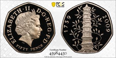 2009 50p S-H19 Kew Gardens PR69DCAM