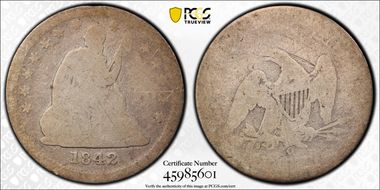 1842-O 25C Large Date FR2