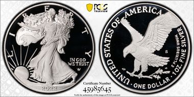 2022-S $1 Silver Eagle First Strike Chicago ANA PR70DCAM