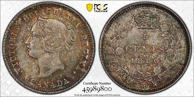 1880-H 5C Obverse 3 MS66