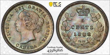 1888 5C WD 1/1 8/8/3 8/8 8/8 MS66