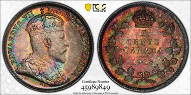 1908 5C Small 8 MS66