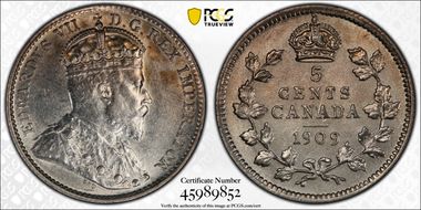 1909 5C Round Leaves  Cross/Bow Tie AU55