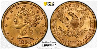 1895 $5 MS63