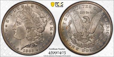 1885-CC $1 MS65+