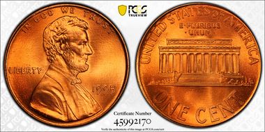 1995 1C Doubled Die Obverse MS69RD