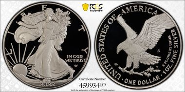 2022-S $1 Silver Eagle First Strike PR70DCAM
