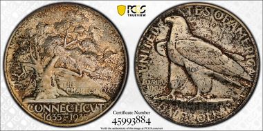 1935 50C Connecticut MS65