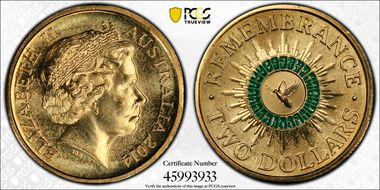2014 $2 Remembrance - Colorized MS65