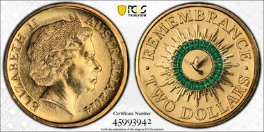 2014 $2 Remembrance - Colorized MS65