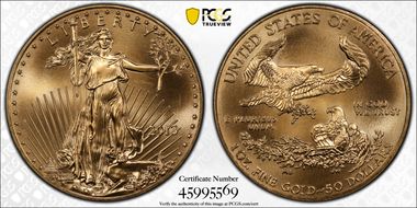 2013 $50 Gold Eagle MS69