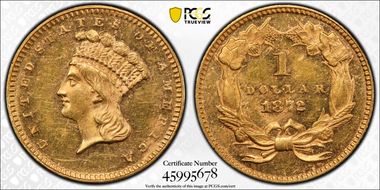 1872 G$1 MS61