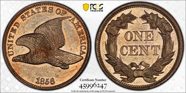 1856 1C Flying Eagle PR63