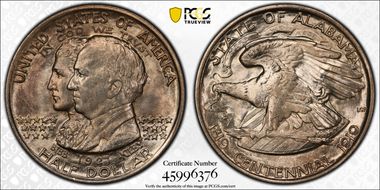 1921 50C Alabama MS65