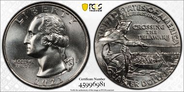 2021-D 25C Crossing the Delaware MS67