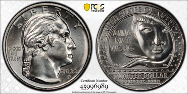2022-P 25C Anna May Wong MS66+