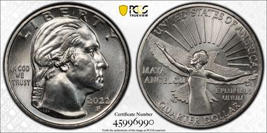 2022-P 25C Maya Angelou MS66+