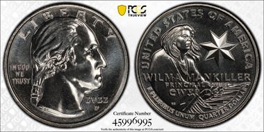 2022-D 25C Wilma Mankiller MS66