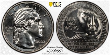 2022-D 25C Anna May Wong MS67