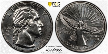 2022-D 25C Maya Angelou MS66
