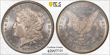 1878 7/8TF $1 VAM 34, 7/4 Weak MS64+