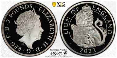 2022 £2 Lion of England The Tudor Beasts PR69DCAM