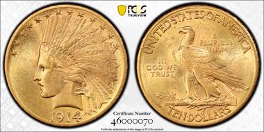 1914-D $10 MS64