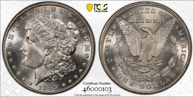 1899-O $1 VAM 5 Micro O Wing Lines MS66