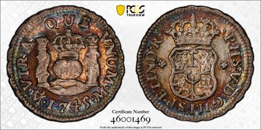 1745-Mo M 1/2 R Calico-270 MS64+