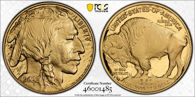 2022-W $50 American Buffalo  .9999 Fine Gold PR69DCAM