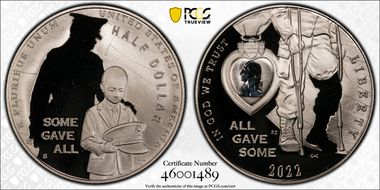 2022-S 50C National Purple Heart Hall of Honor PR69DCAM