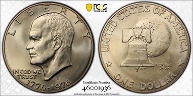 1976-S $1 Silver MS68