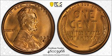 1938-S 1C MS66RD