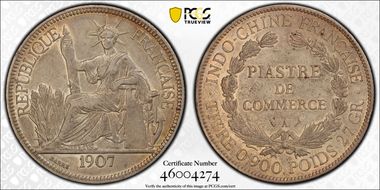 1907-A Piastre Lec-290 AU55