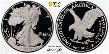 2022-S $1 Silver Eagle First Strike PR69DCAM