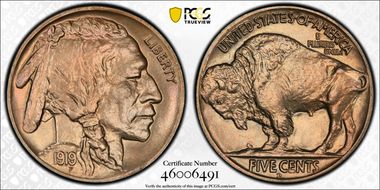 1919-D 5C MS65+
