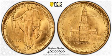 1926 $2.50 Sesquicentennial MS65