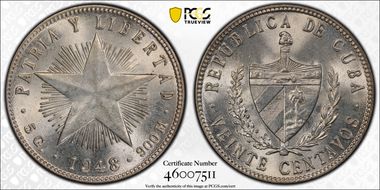 1948 20C KM-13.2  Ag MS65