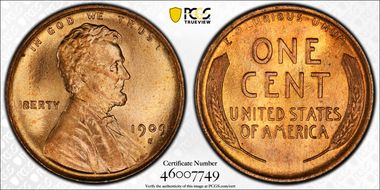 1909-S 1C Lincoln MS66RD