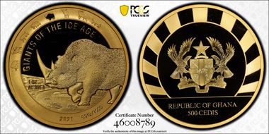 2021 500 Ced Woolly Rhinoceros Giants of the Ice Age PR69DCAM