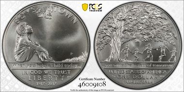 2017-P $1 Boys Town MS69