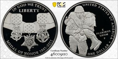 2011-P $1 Medal of Honor PR69DCAM