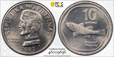 1983 10 Sen "PYGMAEA" KM-240.2 MS67