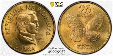 1984 25 Sen MS66