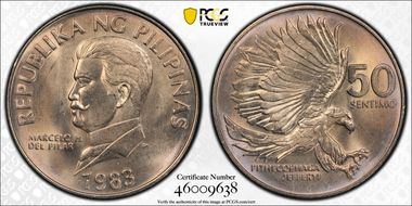 1983 50 Sen MS66