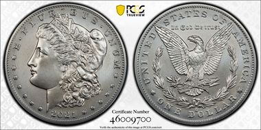 2021-O Privy $1 Morgan Dollar 100th Anniversary MS69