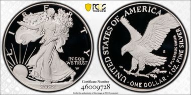 2022-S $1 Silver Eagle First Strike PR70DCAM