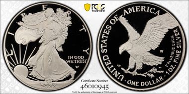 2022-W  $1 Silver Eagle Congratulations Set PR69DCAM
